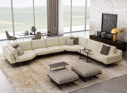 Luxus Koplett Ecksofa L Form Sofas Luxus 2x Beistelltisch 2x Hocker Garnitur Neu